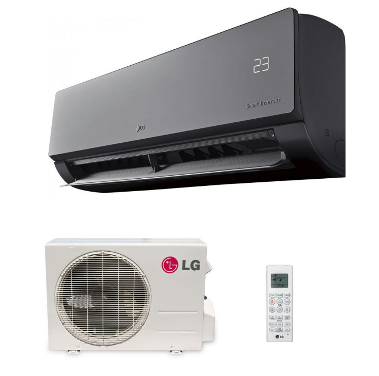 LG AC09BK 2.5kW AIRCO Artcool Black/9000Btu COOL&HEAT + WiFi A++